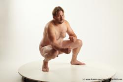 Nude Man White Standing poses - ALL Average Short Blond Standing poses - knee-bend Realistic